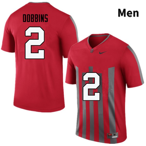 Ohio State Buckeyes J.K. Dobbins Men's #2 Throwback Game Stitched College Football Jersey